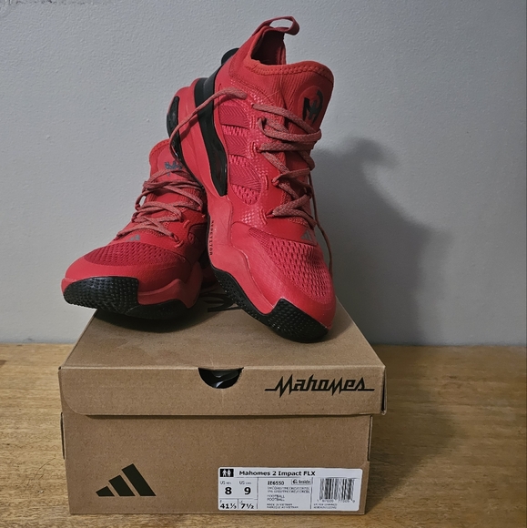 Adidas Mahomes 2 Impact FLX Bold Red Sneakers - Picture 1 of 5